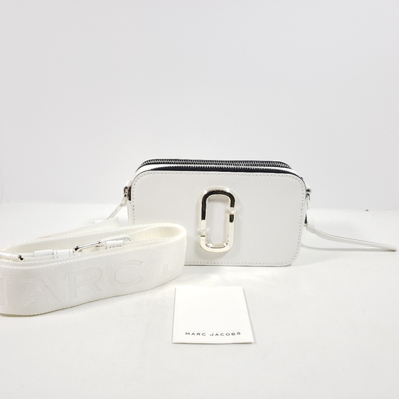 Marc Jacobs Handbags - Marc Jacobs Snapshot Leather Crossbody - DTM White